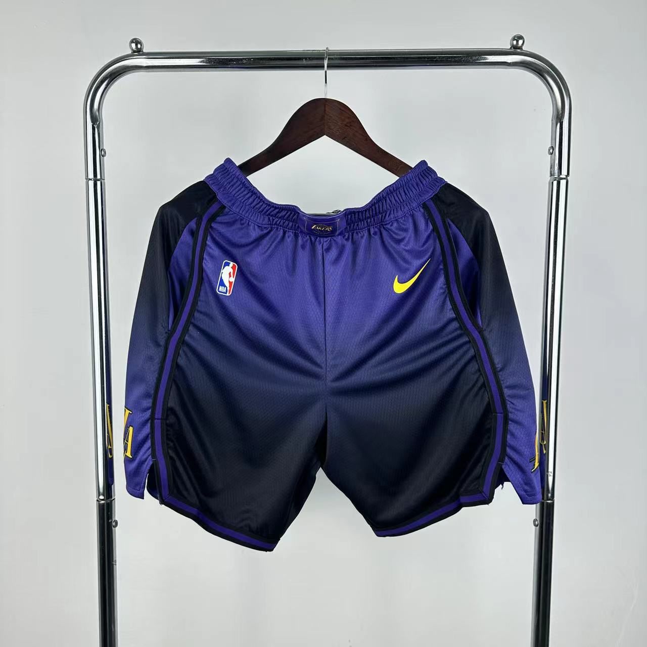 2025 Men NBA Los Angeles Lakers City Edition Purple Shorts->los angeles lakers->NBA Jersey